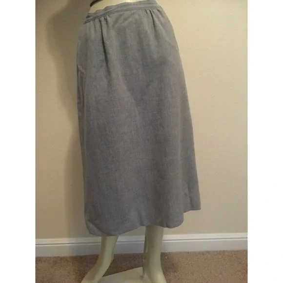 #15 Classic Women's Gray Wool Pendleton Skirt Suit, Size: 8 - Picture 5 of 6